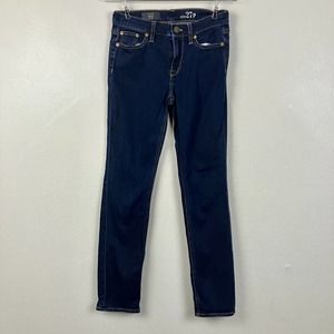 J. Crew Reid Skinny Jeans Womens 27P Petite Dark Wash B3256